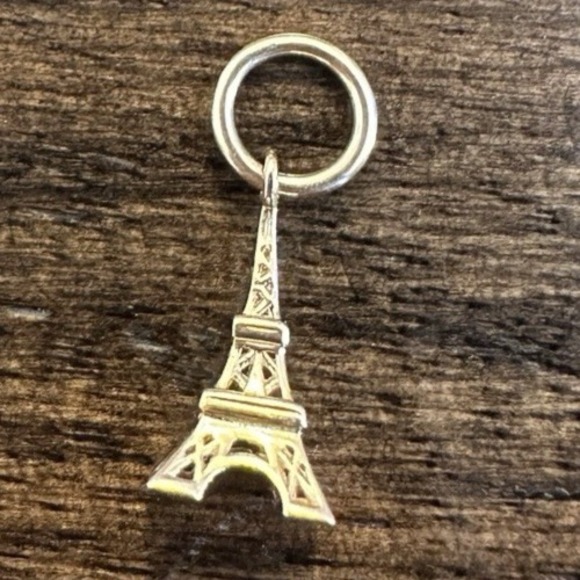 Jet Set Candy 14K Solid Gold Mini Paris Eiffel Tower Charm Pendant Jewelry Yllw - Picture 4 of 5